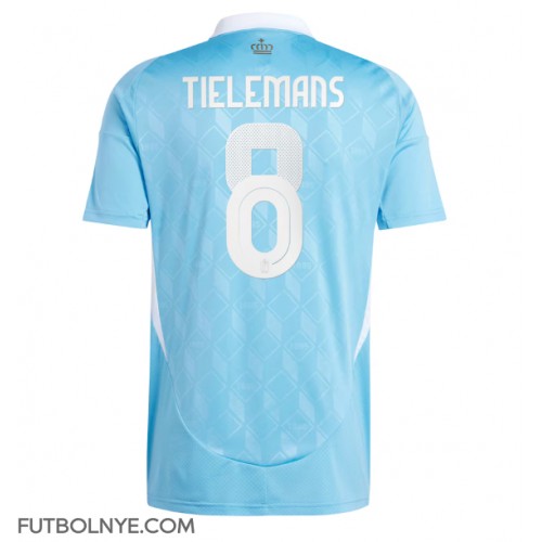 Camiseta Bélgica Youri Tielemans #8 Visitante Equipación Eurocopa 2024 manga corta